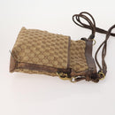 GUCCI GG Canvas Schoudertas 4-delige Set Zwart Beige Auth 178854-4