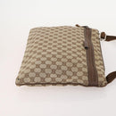 GUCCI GG Canvas Web Sherry Line Shoulder Bag PVC 4 Set Beige Auth 178855-10