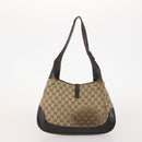 GUCCI GG Canvas Web Sherry Line Shoulder Bag PVC 4 Set Beige Auth 178855-15
