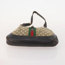 GUCCI GG Canvas Web Sherry Line Shoulder Bag PVC 4 Set Beige Auth 178855-19