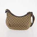 GUCCI GG Canvas Web Sherry Line Shoulder Bag PVC 4 Set Beige Auth 178855-22