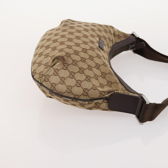 GUCCI GG Canvas Web Sherry Line Shoulder Bag PVC 4 Set Beige Auth 178855