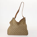 GUCCI GG Canvas Web Sherry Line Shoulder Bag PVC 4 Set Beige Auth 178855-3