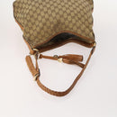 GUCCI GG Canvas Web Sherry Line Shoulder Bag PVC 4 Set Beige Auth 178855-5