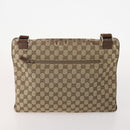 GUCCI GG Canvas Web Sherry Line Shoulder Bag PVC 4 Set Beige Auth 178855-9