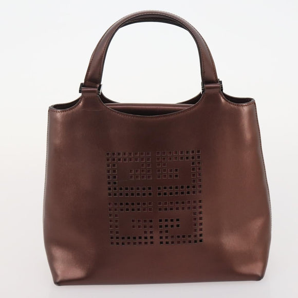 GIVENCHY Chloe Hand Bag Leather 3 Set Black Brown Auth 178857