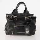 GIVENCHY Chloe Hand Bag Leather 3 Set Black Brown Auth 178857-2
