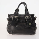 GIVENCHY Chloe Hand Bag Leather 3 Set Black Brown Auth 178857-3