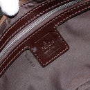 FENDI Zucca Canvas Mamma Baguette Shoulder Bag Black Brown Auth 178866SAM-21