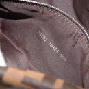 FENDI Zucca Canvas Mamma Baguette Shoulder Bag Black Brown Auth 178866SAM-11