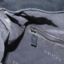 GUCCI GG Canvas Bamboo Schoudertas 2-weg Zwart Zilver 001 4095 Auth 178867-21