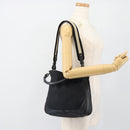 GUCCI GG Canvas Bamboo Schoudertas 2-weg Zwart Zilver 001 4095 Auth 178867-23