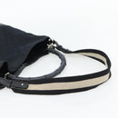 GUCCI GG Canvas Bamboo Schoudertas 2-weg Zwart Zilver 001 4095 Auth 178867-9