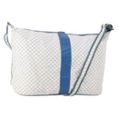 GUCCI Micro GG Supreme Shoulder Bag PVC Blue Gold Auth 178868-1