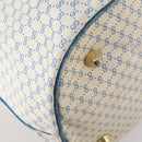 GUCCI Micro GG Supreme Shoulder Bag PVC Blue Gold Auth 178868-14