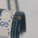 GUCCI Micro GG Supreme Shoulder Bag PVC Blue Gold Auth 178868-9