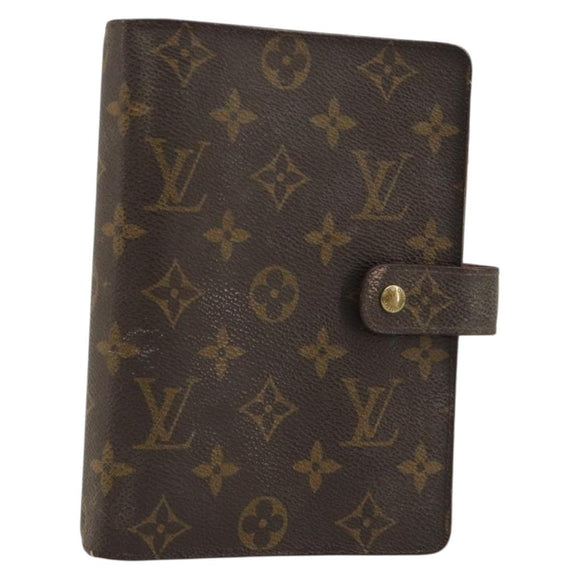 LOUIS VUITTON Monogram Agenda MM Day Planner Cover R20105 LV Auth 178870