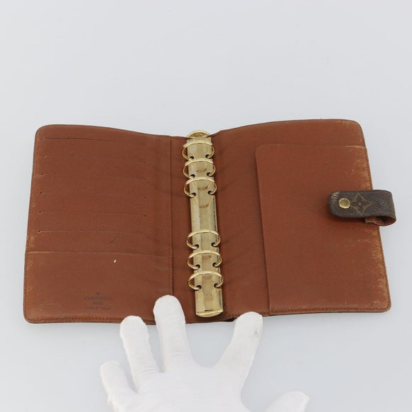 LOUIS VUITTON Monogram Agenda MM Day Planner Cover R20105 LV Auth 178870