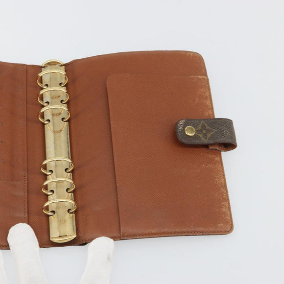 LOUIS VUITTON Monogram Agenda MM Day Planner Cover R20105 LV Auth 178870