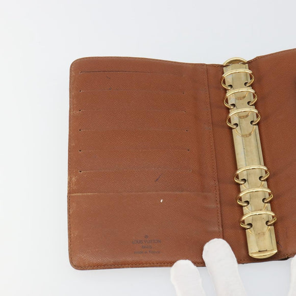 LOUIS VUITTON Monogram Agenda MM Day Planner Cover R20105 LV Auth 178870