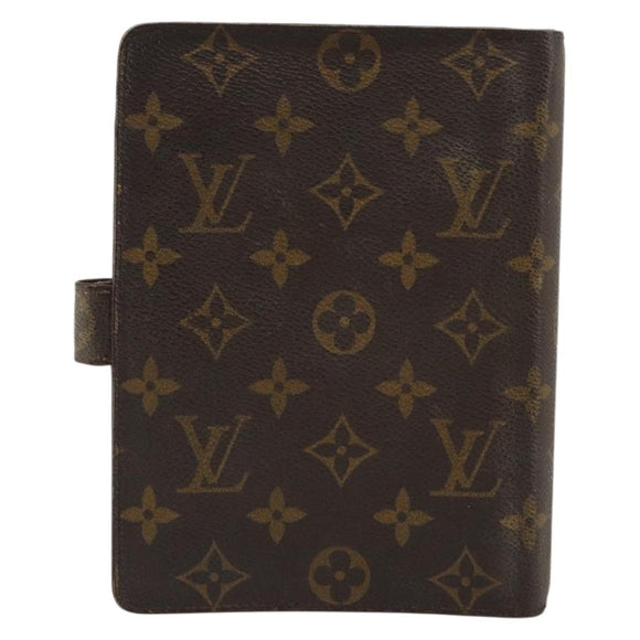 LOUIS VUITTON Monogram Agenda MM Day Planner Cover R20105 LV Auth 178870