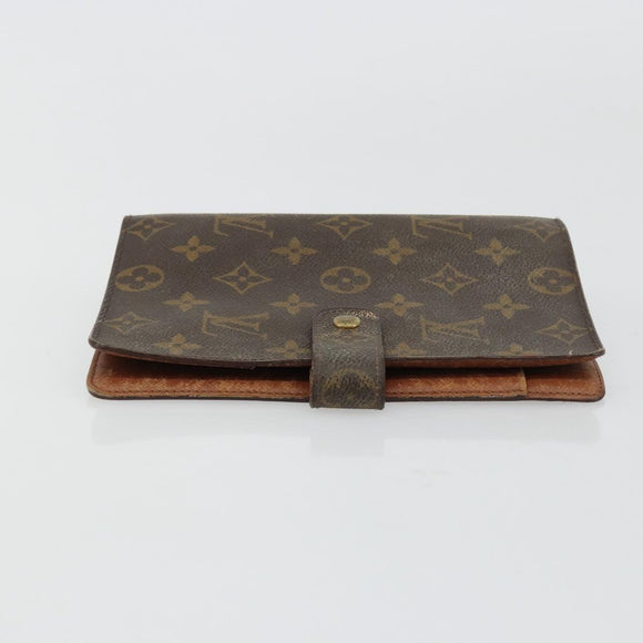 LOUIS VUITTON Monogram Agenda MM Day Planner Cover R20105 LV Auth 178870