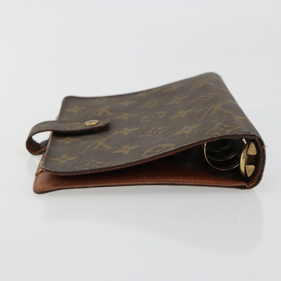 LOUIS VUITTON Monogram Agenda MM Day Planner Cover R20105 LV Auth 178870