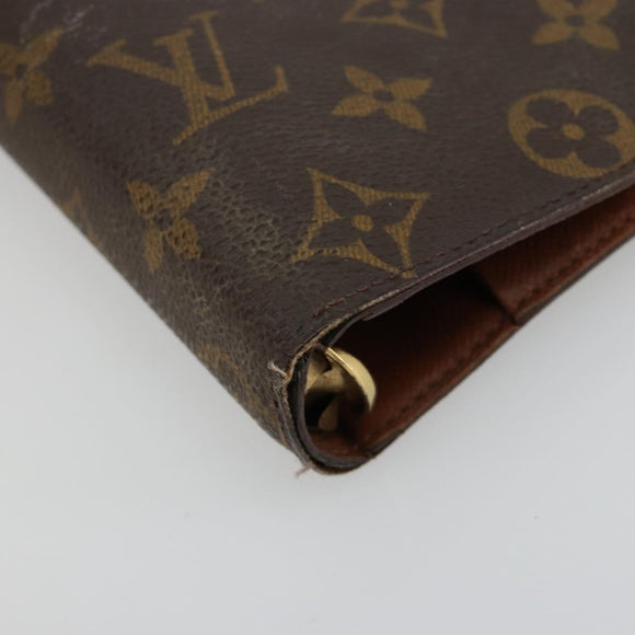LOUIS VUITTON Monogram Agenda MM Day Planner Cover R20105 LV Auth 178870