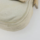 FENDI Mamma Baguette Shoulder Bag Cotton Gray Silver Auth 178871-10