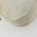 FENDI Mamma Baguette Shoulder Bag Cotton Gray Silver Auth 178871-13