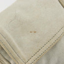 FENDI Mamma Baguette Shoulder Bag Cotton Gray Silver Auth 178871-14