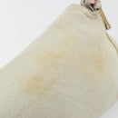 FENDI Mamma Baguette Shoulder Bag Cotton Gray Silver Auth 178871-15