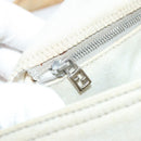 FENDI Mamma Baguette Shoulder Bag Cotton Gray Silver Auth 178871-23