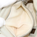 FENDI Mamma Baguette Shoulder Bag Cotton Gray Silver Auth 178871-24