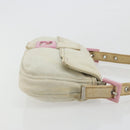 FENDI Mamma Baguette Shoulder Bag Cotton Gray Silver Auth 178871-4