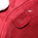 FENDI Plastic Chain Shoulder Bag Suede Red Auth 178876-15