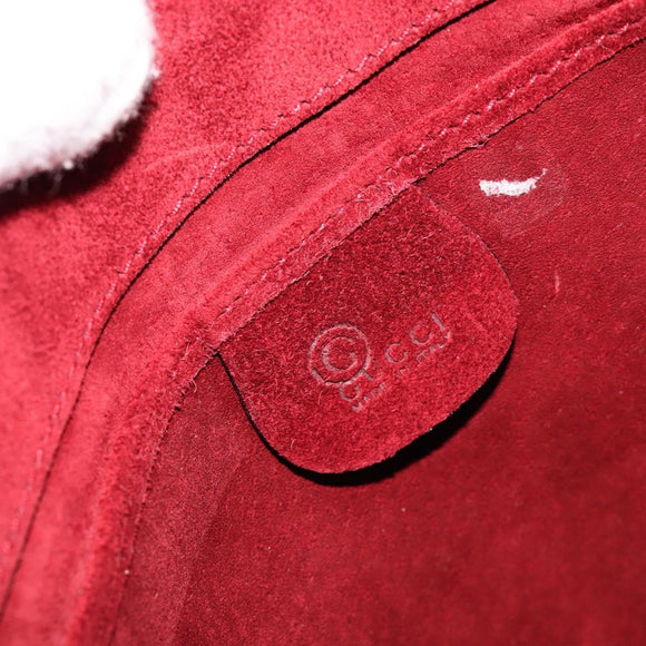 FENDI Plastic Chain Shoulder Bag Suede Red Auth 178876