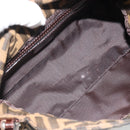 FENDI Zucca Canvas Mamma Baguette Shoulder Bag Black Brown Auth 178877SAM-10