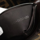 FENDI Zucca Canvas Mamma Baguette Shoulder Bag Black Brown Auth 178877SAM-11