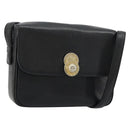 CELINE Shoulder Bag Leather Black Gold Auth 178878A-1