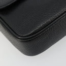 CELINE Shoulder Bag Leather Black Gold Auth 178878A-11