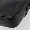 CELINE Shoulder Bag Leather Black Gold Auth 178878A-12