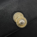 CELINE Shoulder Bag Leather Black Gold Auth 178878A-14