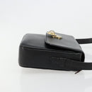 CELINE Shoulder Bag Leather Black Gold Auth 178878A-4