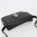 CELINE Shoulder Bag Leather Black Gold Auth 178878A-6