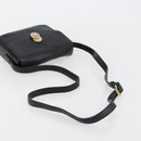 CELINE Shoulder Bag Leather Black Gold Auth 178878A-7