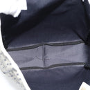 FENDI Zucchino Canvas Hand Bag Navy Silver Auth 178879-11
