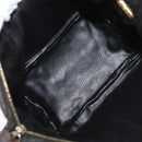 FENDI Zucca Canvas Accessory Pouch Black Brown Auth 178882-10