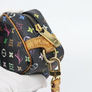 LOUIS VUITTON Monogram Multicolor Trousse Wapity Pouch Black M58034 Auth 178884-10