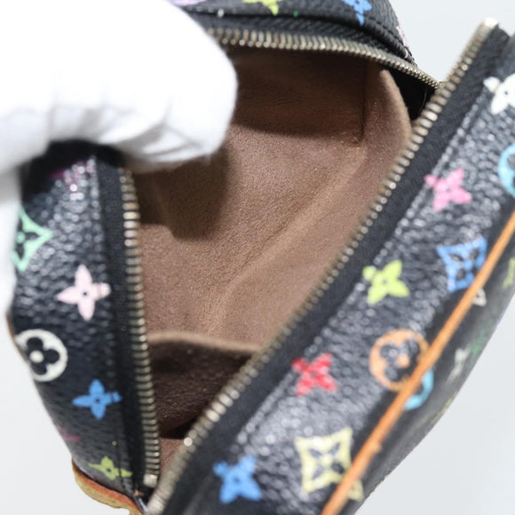 LOUIS VUITTON Monogram Multicolor Trousse Wapity Pouch Black M58034 Auth 178884